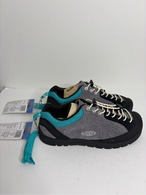 New Keen Jasper Rocks SP Shoes Womens 7 Gray Suede Blue Black Approach Climbing